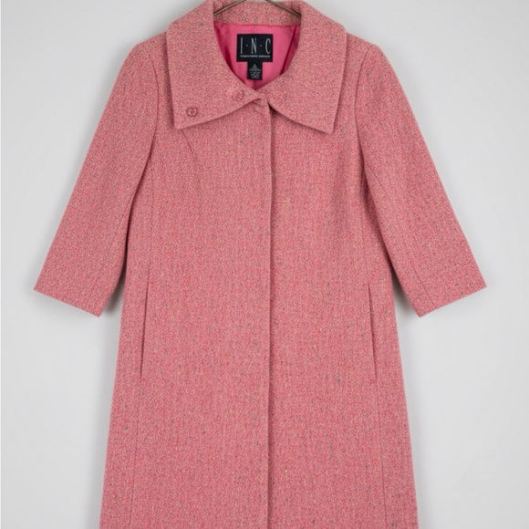 INC International Concepts Jackets & Blazers - INC International Concepts Women's Pink Trench Coat wool blend size 2